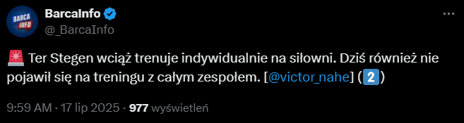 TRENING Ter Stegena na dzisiejszej sesji w Barcelonie xD